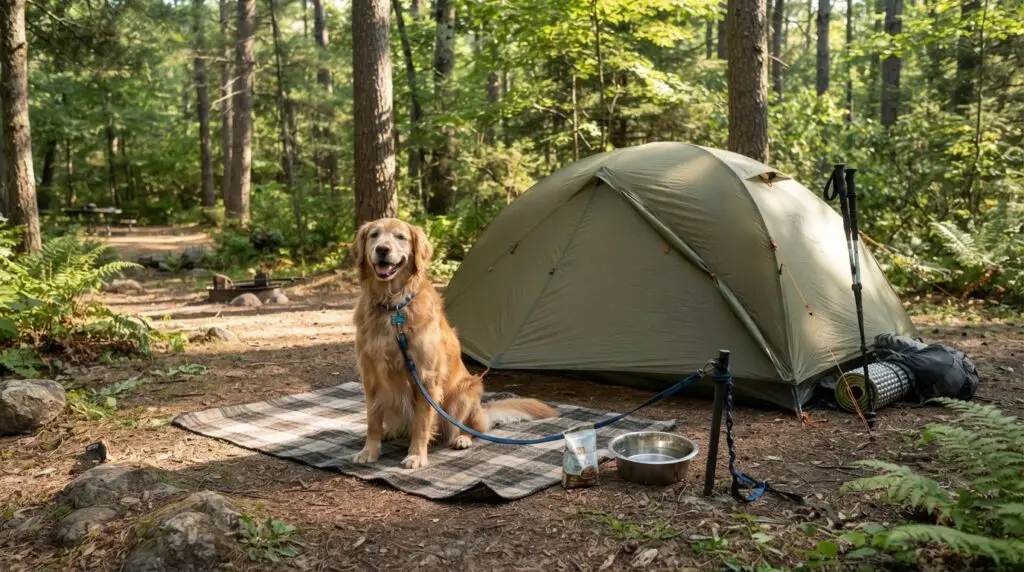 kamperen met de hond