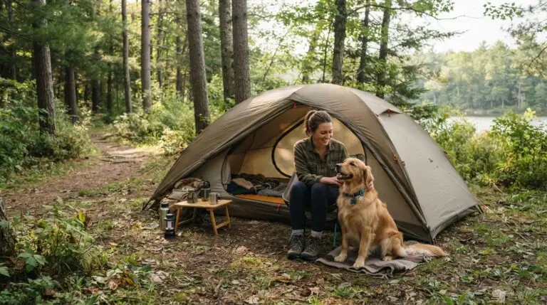 kamperen met de hond